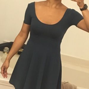 Dark teal skater dress